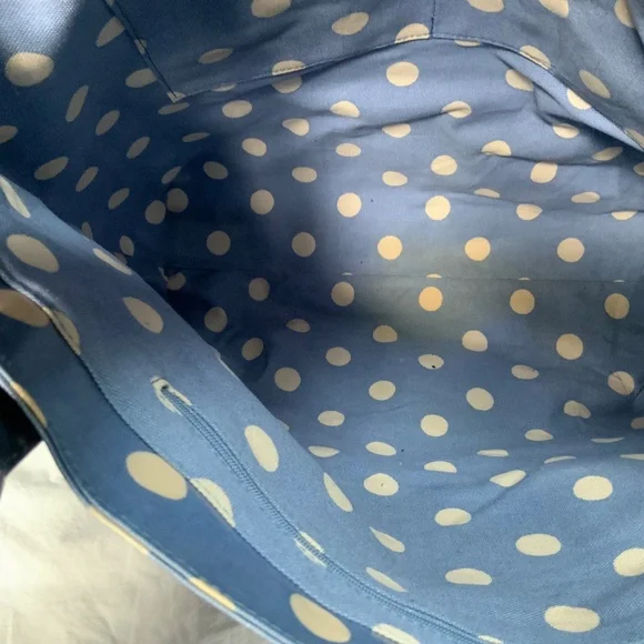 Cath Kidston Blue Polka Dot Tote Bag - Picture 8 of 9